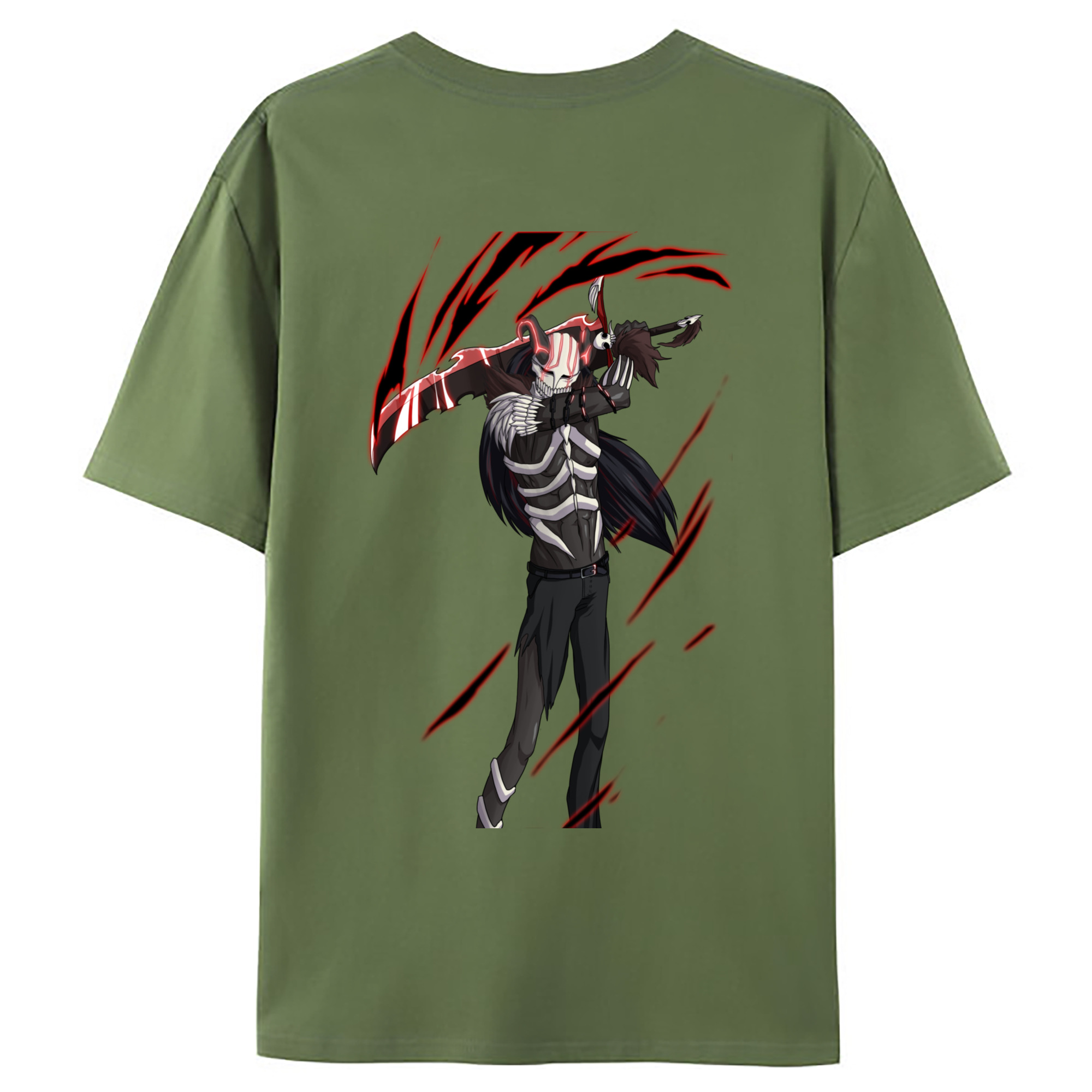 （画像用） ブリーチ 黒崎一護（くろさき いちご）BLEACH Kurosaki Ichigo 綿100％ メンズ半袖Tシャツ（バックプリント） 通気性